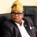 Mines and Energy Minister R. Matenokay Tingban addresses lawmakers during a hearing on illegal mining and gold smuggling.
