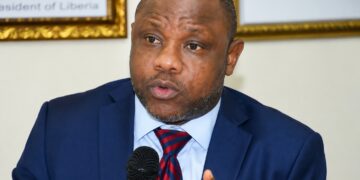 Former Finance Minister Samuel D. Tweah speaking during the CDC anniversary celebration where he commented on President Boakai's appointment of Abrah Kromah.