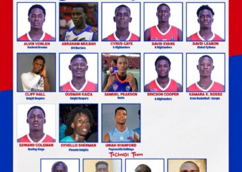 Liberia's U18 Men's National Basketball Team preparing for the 2026 FIBA U18 AfroBasket Zone 3 Qualifiers.