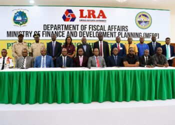 Finance officials launch Liberia's Tax Expenditure Management Act of 2025 at Monrovia City Hall.