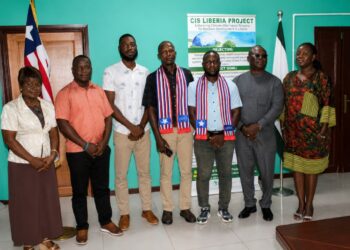EPA officials and three Liberian technical experts during a send-off ceremony before departing for climate monitoring training in India.