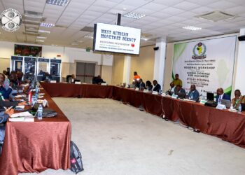 Central Bank of Liberia Governor Henry F. Saamoi addresses participants at the WAIFEM Regional AI training in Monrovia.