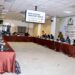 Central Bank of Liberia Governor Henry F. Saamoi addresses participants at the WAIFEM Regional AI training in Monrovia.