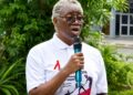 National AIDS Commission Chairperson Dr. Cecelia J. Nuta addresses guests during the 2026 HIV fundraising gala in Monrovia.