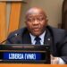 Finance Minister Augustine Kpehe Ngafuan presents Liberia's 2026 Voluntary National Review at the United Nations High-Level Political Forum in New York.