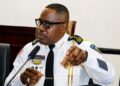 Inspector General of Police Gregory O. W. Coleman briefs the Liberian Senate on the investigation into the US$19.2 million cocaine seizure at Roberts International Airport.