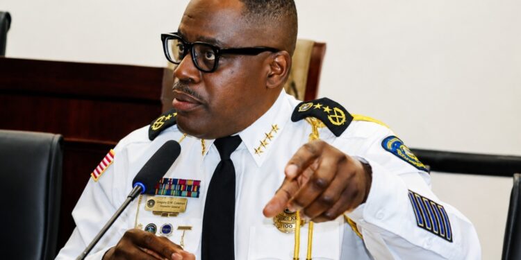 Inspector General of Police Gregory O. W. Coleman briefs the Liberian Senate on the investigation into the US$19.2 million cocaine seizure at Roberts International Airport.