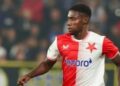 Liberia captain Oscar Dorley during a match for Slavia Prague.