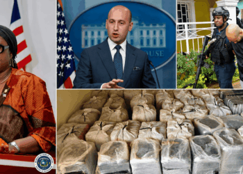 Foreign Minister Sara Beysolow Nyanti speaking about the White House and Liberia cocaine investigation