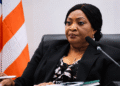 Former Liberian Vice President Jewel Howard-Taylor addresses the West Africa Women's Political Leadership Forum in Abuja, Nigeria.
