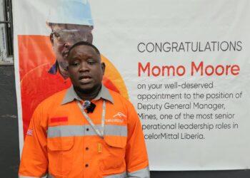 Liberian mining engineer Momo B. Moore promoted to ArcelorMittal Liberia Deputy General Manager for Mines