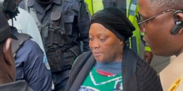 Former Vice President Jewel Howard-Taylor appears in court after being denied bail on cocaine trafficking charges.