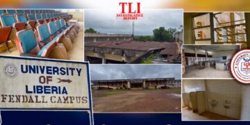 Dilapidated restrooms and deteriorating buildings at the University of Liberia's Capitol Hill campus during a joint investigation by The Liberian Investigator and Kool FM.
