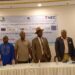 Civil society representatives present the Legislative Monitoring Coalition of Liberia's second-quarter report in Monrovia.
