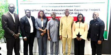 Officials attend the WATAF launch of the AfDB-financed STACP-WA tax administration project in Abuja, Nigeria.