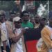 Students Unification Party members march on Capitol Hill in Monrovia to demand public-school renovations and university transition support.