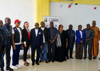 LACC officials at the commission’s 18th anniversary program in Monrovia
