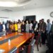 Representatives of German laboratory equipment manufacturer PHYWE assess science laboratories at the University of Liberia.