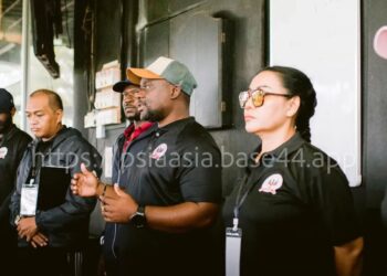 Former Liberian international Albert Stages Kamara launches the Power Sports International Academy in Miri, Sarawak, Malaysia.