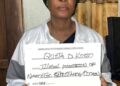 Quita Dolo Kosso appears before the 13th Judicial Circuit Court in Kakata after pleading guilty in a cocaine trafficking case