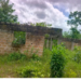 The unfinished school building for Gbabkeima and Darkpansu stands unroofed and overgrown in Bong County.