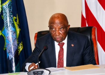President Joseph Boakai addresses Cabinet meeting at the Executive Mansion in Liberia