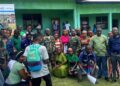 Armed Forces of Liberia delegation encouraging women to join the military in Zwedru, Grand Gedeh County