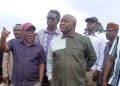 Finance Minister Augustine Ngafuan meets Tubman University graduates working on the Cavalla River Bridge project
