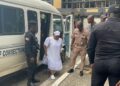 Former Vice President Jewel Howard-Taylor appears in court during preliminary proceedings in the cocaine trafficking case.