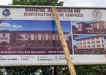 Renovation work underway at the University of Liberia