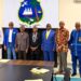 George Weah, Alexander Cummings and Musa Bility at Liberia opposition talks