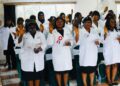 LMHRA official addressing certified pharmacy technicians in Monrovia