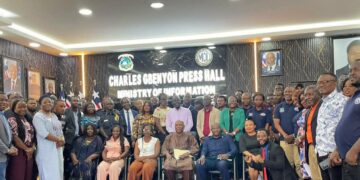 Public officials and civil society representatives attend Liberia’s Freedom of Information anniversary program