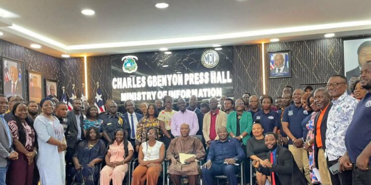 Public officials and civil society representatives attend Liberia’s Freedom of Information anniversary program
