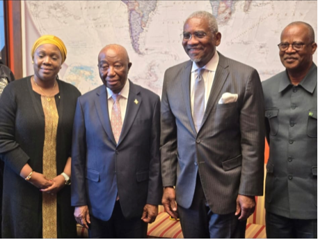 President Joseph Boakai meets U.S. Congressman Gregory Meeks on Capitol Hill