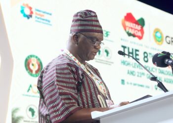 LRA Commissioner General James Dorbor Jallah speaks at the WATAF policy dialogue in Accra