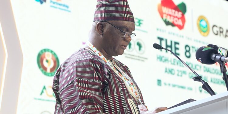 LRA Commissioner General James Dorbor Jallah speaks at the WATAF policy dialogue in Accra