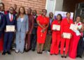 LACC Commissioner Miatta Jeh addresses graduates of the Governance and Anti-Corruption Fellowship