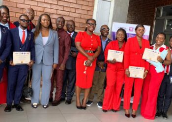 LACC Commissioner Miatta Jeh addresses graduates of the Governance and Anti-Corruption Fellowship