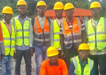 ArcelorMittal Liberia rail patrol recruits attend a safety induction at Greenhill Quarry