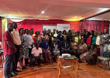 Participants attend Medica Liberia’s SASA! Together violence-prevention training in Monrovia