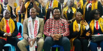 Graduates of the Divine Intervention entrepreneurship program attend their certification ceremony in Gbarnga
