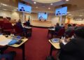 Deputy Foreign Minister Ibrahim Al-bakri Nyei presides over an A3 ministerial meeting in New York