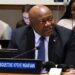 Finance Minister Augustine Kpehe Ngafuan addresses a Liberia investment roundtable in New York