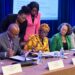 Gender Minister Gbeme Horace Kollie and Cybastion CEO Thierry Wandji Ketchiozo sign the technology hubs agreement in New York