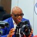 MPC political leader Simeon Freeman speaks during an interview in Monrovia