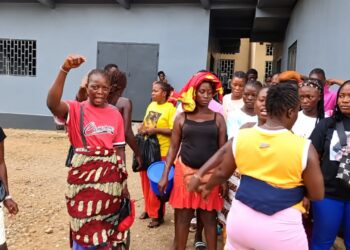 Red Light vendors protest at Paynesville City Corporation offices