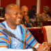 Bong County Sen. Johnny Kpehe seated in the Liberian Senate chamber