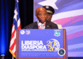 President Joseph Boakai addresses the Liberia Diaspora Annual Conference in Alexandria, Virginia