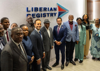 President Joseph Boakai meets Liberia Maritime Authority and LISCR officials at the registry’s Virginia office